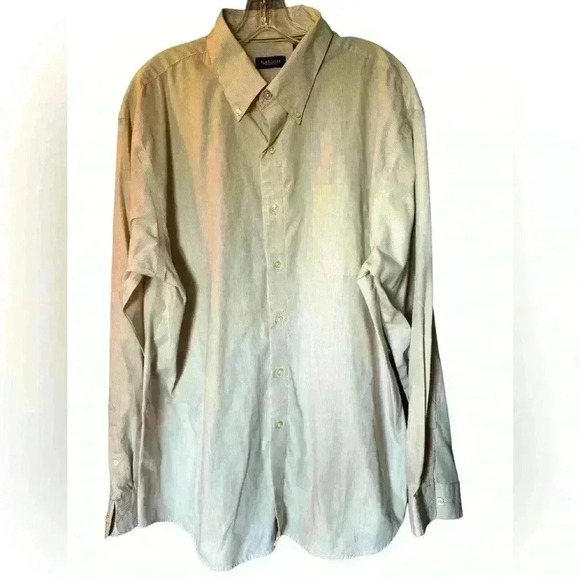 Men's Tan Button Down XL Van Heusen Dress Shirt - Picture 1 of 5